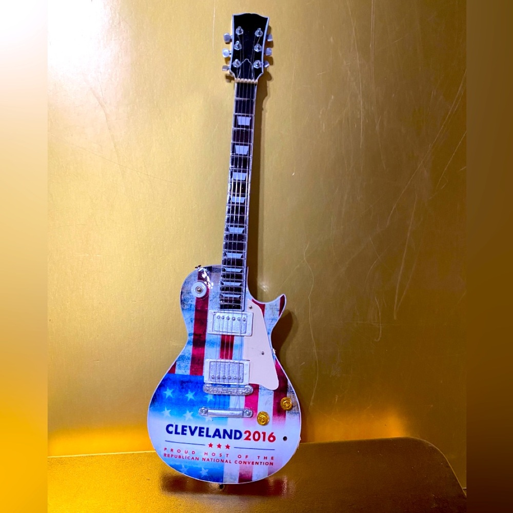 GUITAR 2016 REPUBLICAN PROUD HOST OF CLEVELAND CONVENTION MINI GUITAR 10”